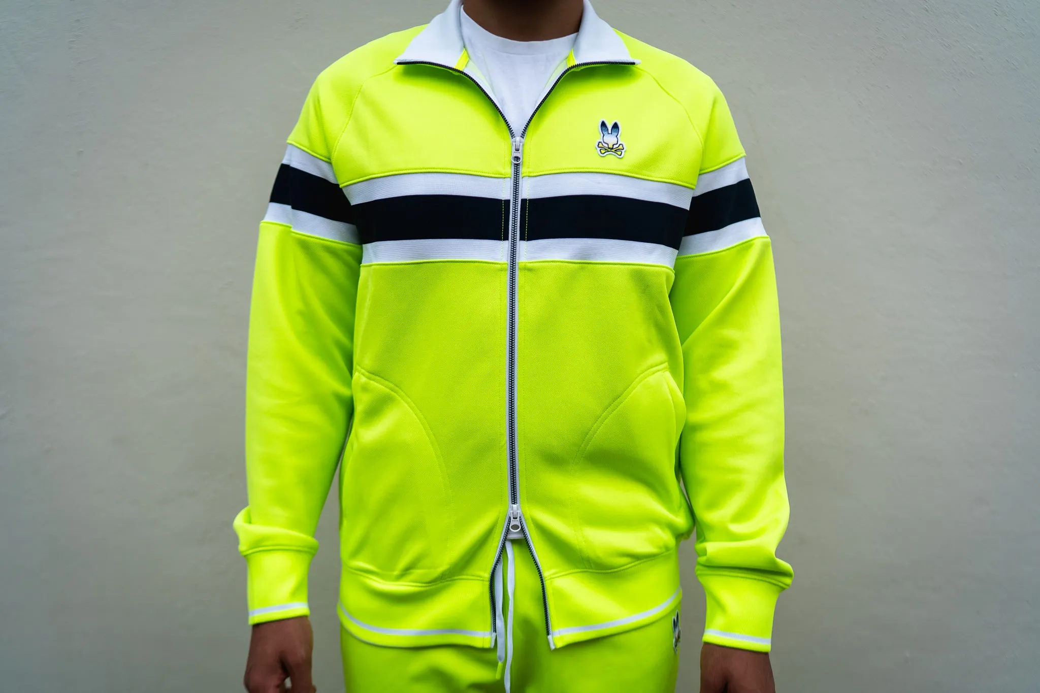 Psycho Bunny Clifton Track Jacket (Electric Green)