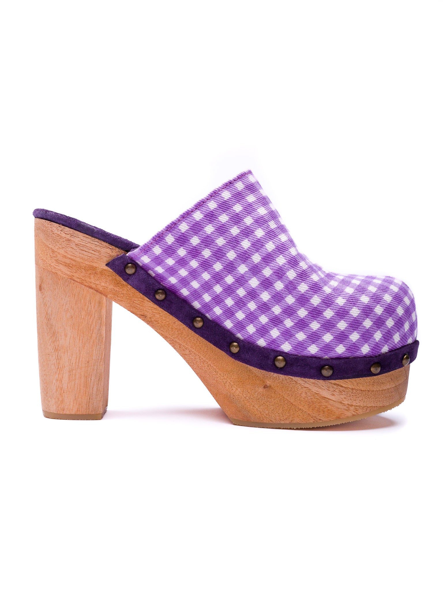 Purple Grape Gingham - Clog