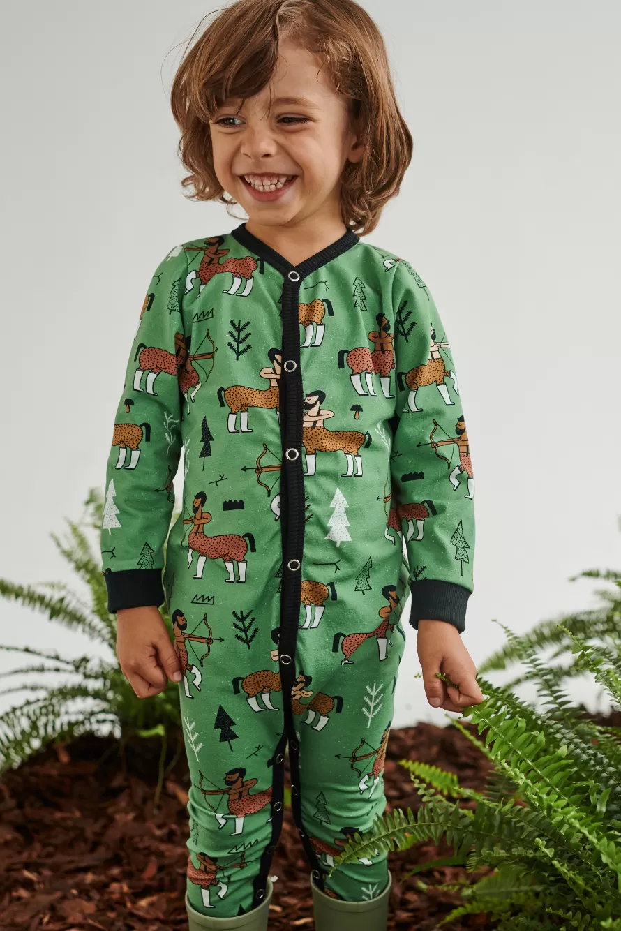 Raspberry Republic Green Enchanted Forest Sleepsuit