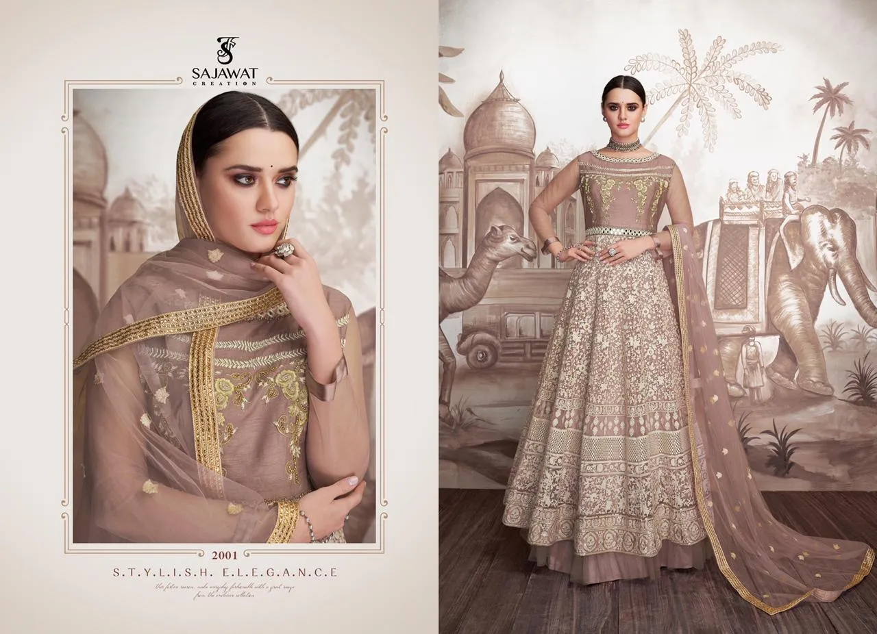 Sajawat Creation Meraki Vol 2  Stylish Partywear Gown Collection