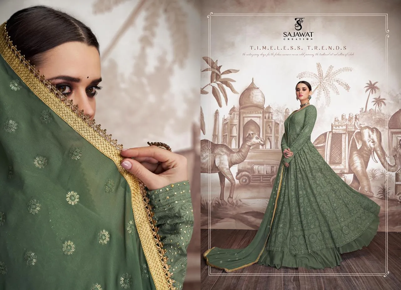 Sajawat Creation Meraki Vol 2  Stylish Partywear Gown Collection