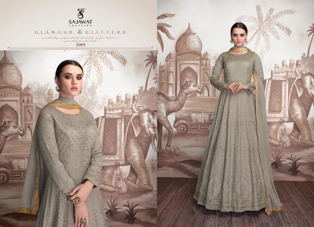 Sajawat Creation Meraki Vol 2  Stylish Partywear Gown Collection