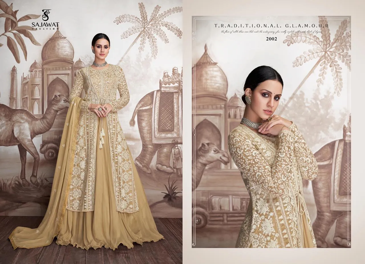 Sajawat Creation Meraki Vol 2  Stylish Partywear Gown Collection