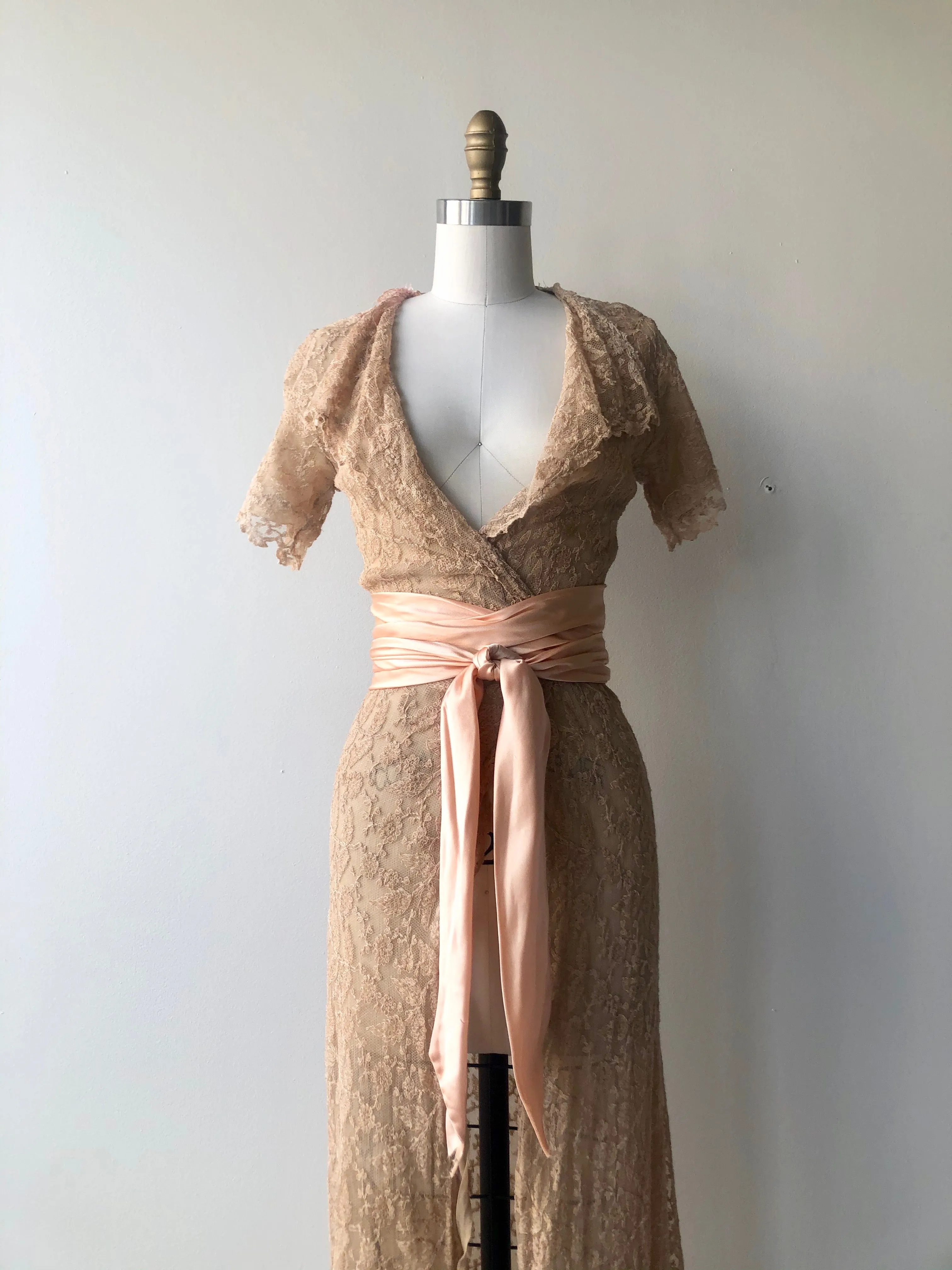 SALE | Antique Lace Dressing Gown