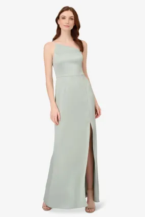 Satin Crepe Gown In Willow