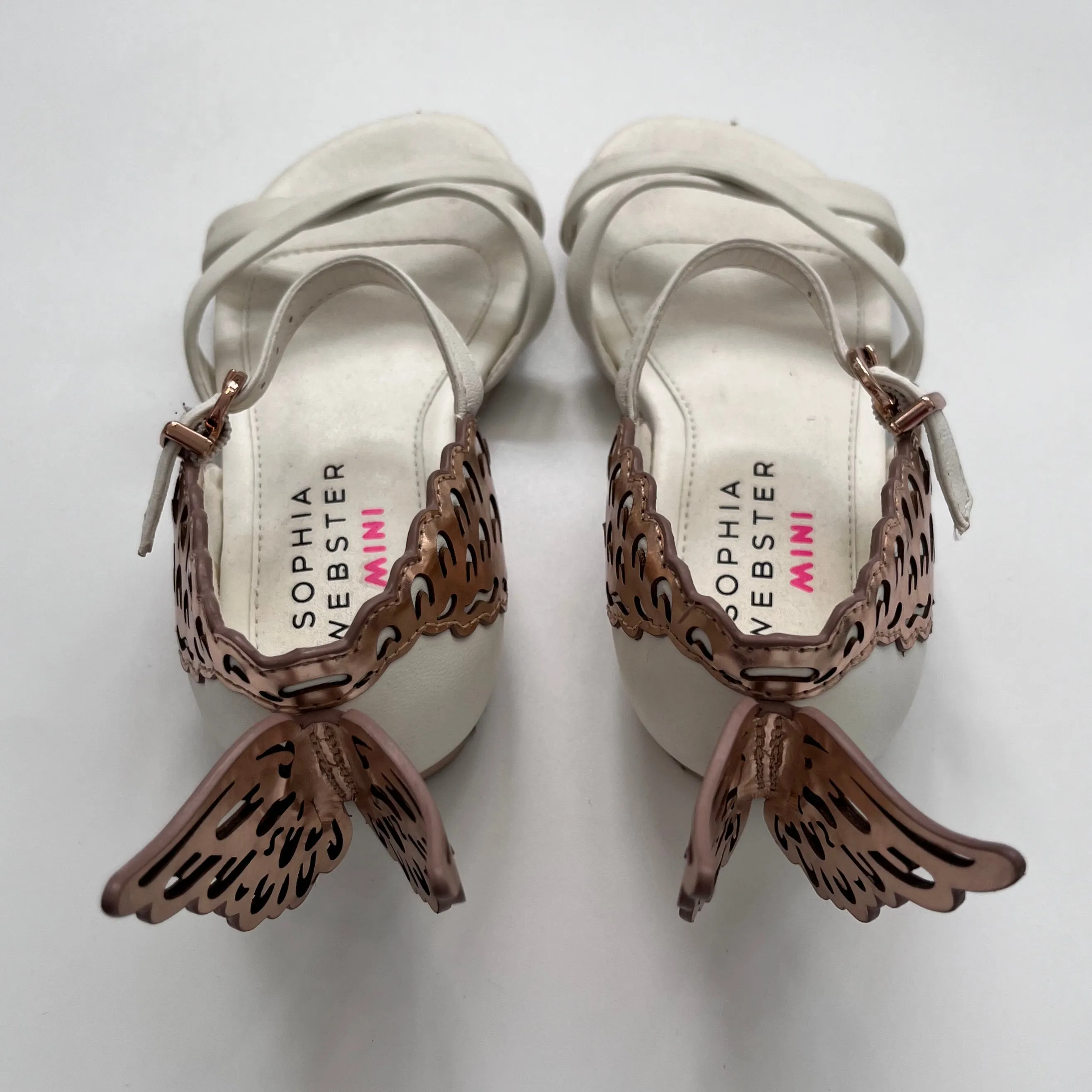 Sophia Webster White Butterfly Sandals: Size EU 27