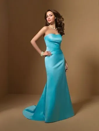 Strapless Satin Long Gown Size 14 Style 7009