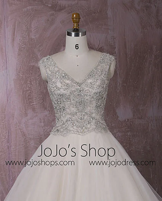 Stunning Tulle Ball Gown Dress with Jeweled Embroideries