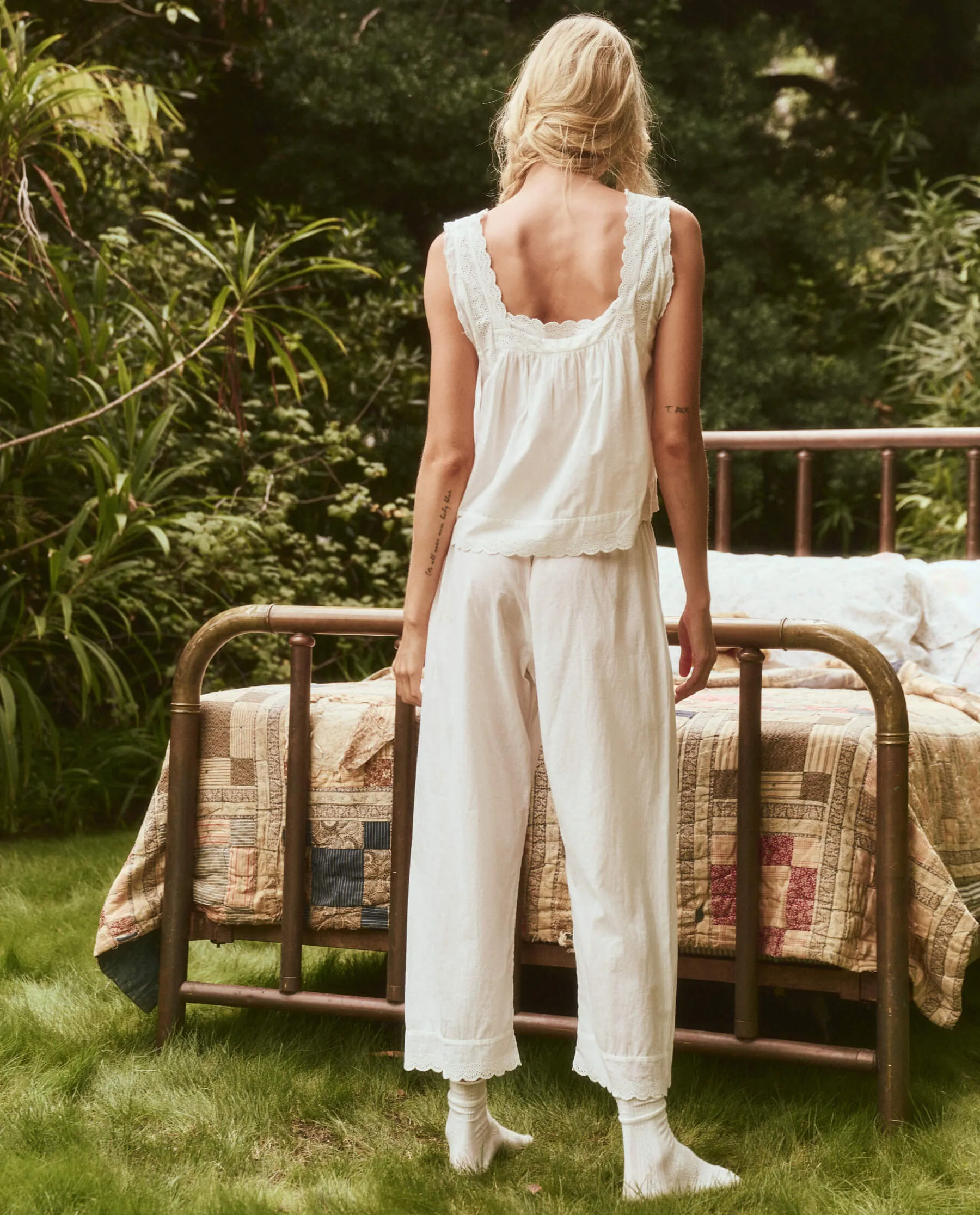 The Eyelet Tank in True White