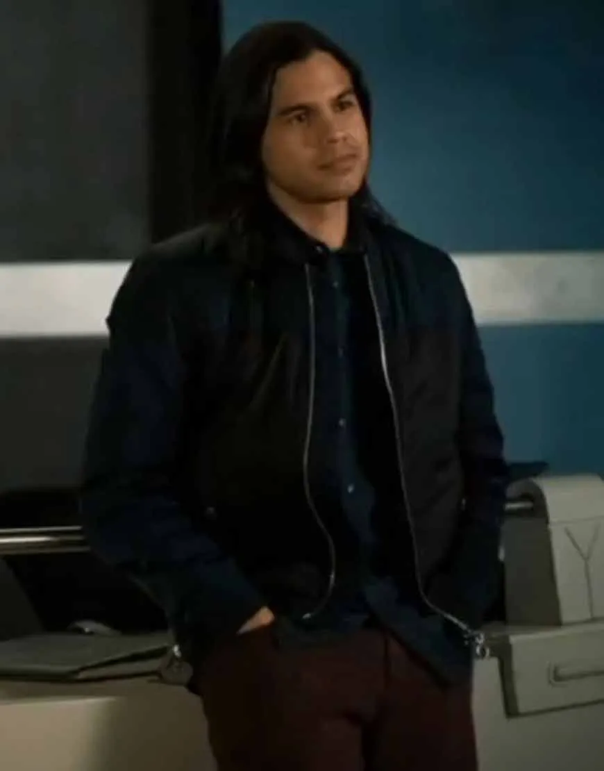 The Flash S07 Carlos Valdes Bomber Jacket | Cisco Ramon Black Jacket