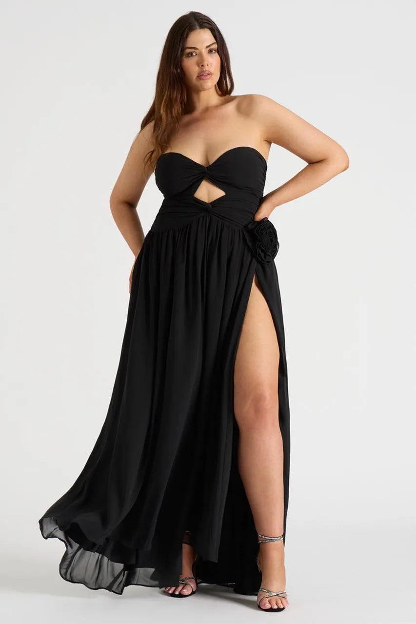 The Rosette Gown - Black