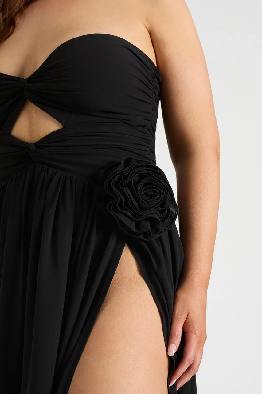 The Rosette Gown - Black