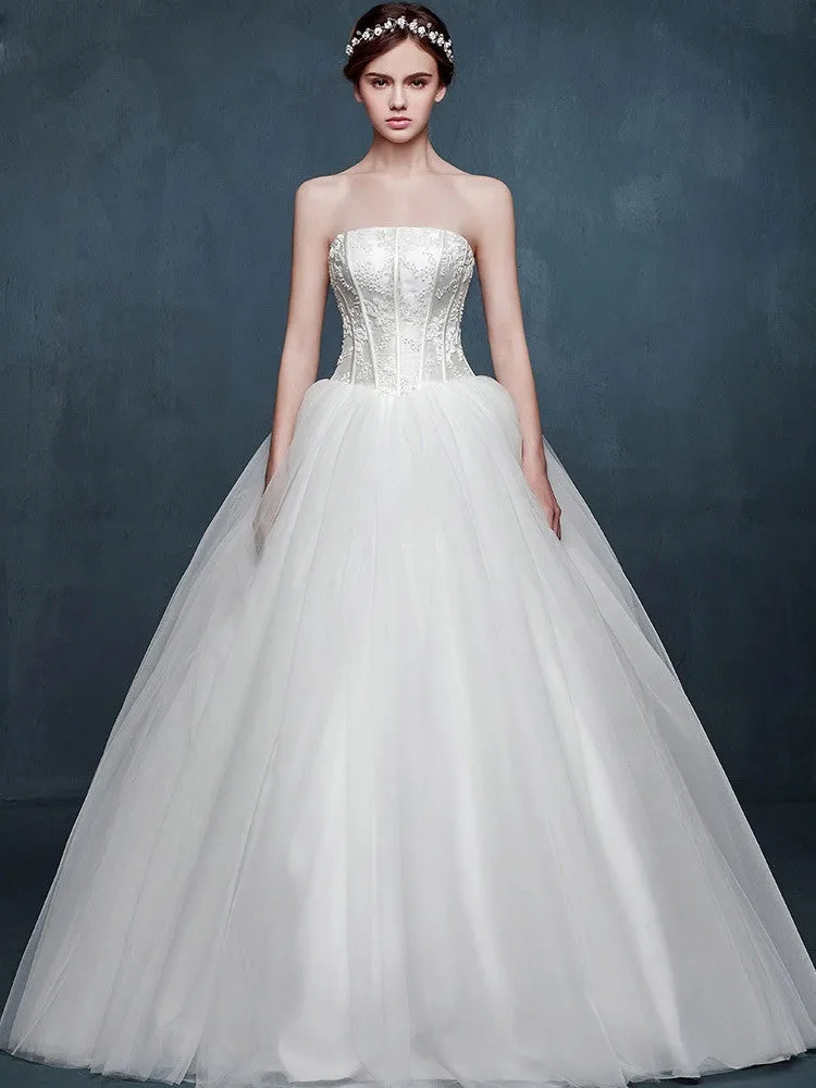 Timeless Strapless Princess Ball Gown Dress