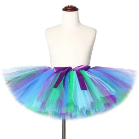 Toddler Baby Girls Tutu Skirt little Mermaid Ball Gown Children Dance Performance Tutus Kids Tulle Costumes Above Knee Length