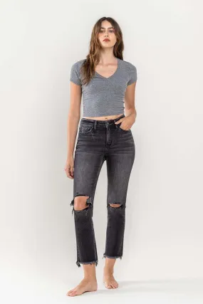 Vervet High Rise Stretch Distressed Crop Slim Straight