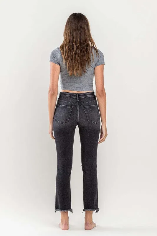 Vervet High Rise Stretch Distressed Crop Slim Straight