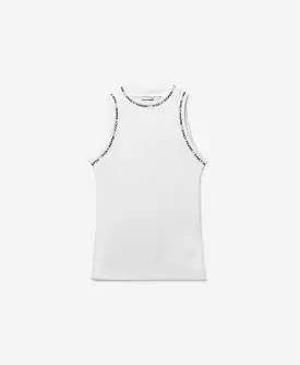 White Erib Tank Top