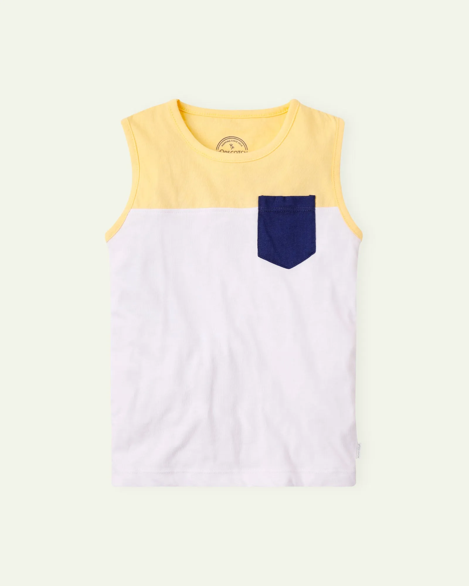 Yellow and White Tank Top